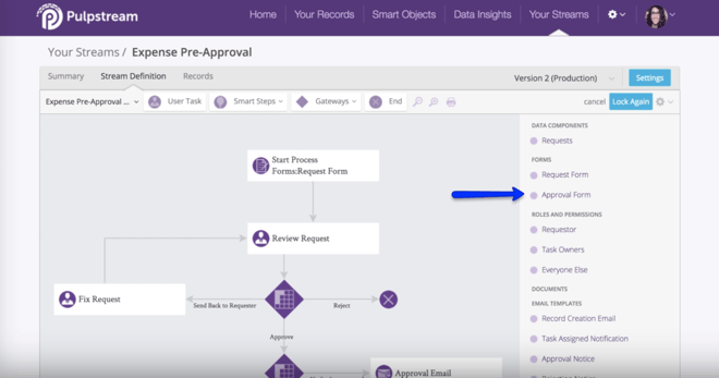 how to create a digital expense approval form