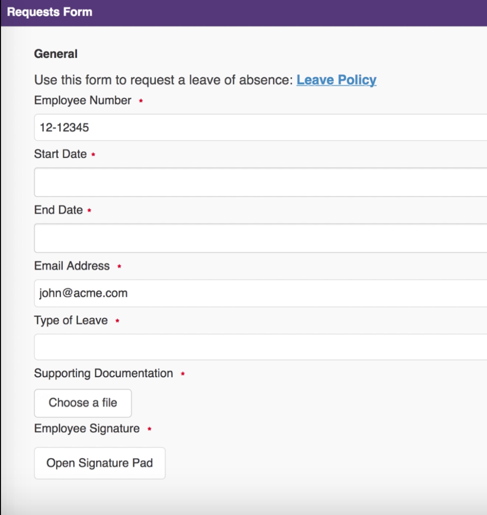 Embedding Leave Forms Into Your Company’s Intranet