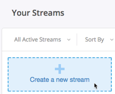 create new stream, pulpstream, how to, tutorial