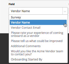 Vendor-Survey-Mapping-Field-Selection