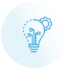 lightbulb with gear icon